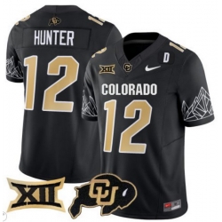 Men Colorado Buffaloes #12 Travis Hunter Black Vapor Limited Stitched Football Jersey