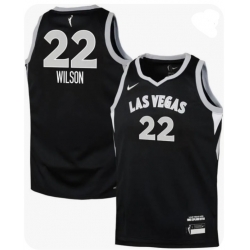 Men La Vegas Wilson #22 Black Stitched Basketball Jersey Men La Vegas Wilson #22 Black Stitched Basketball Jersey