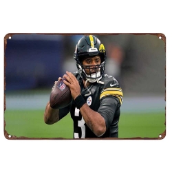 Pittsburgh Steelers Aluminum Sign 12x8 Inch Russell Wilson 001