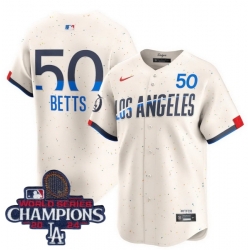 Youth Nike Los Angeles Dodgers Mookie Betts #50 Ice Cream 2024 World Series Champions Stitched MLB Jersey