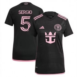 Women Inter Miami CF Sergio Busquets 2024 25 Away Replica Black