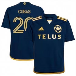 Men Vancouver Whitecaps FC Andres Cubas 2024 25 Away Replica Navy