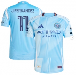 Men's New York City FC Julian Fernandez adidas Light Blue 2025 The Excelsior Kit Authentic Player Jersey