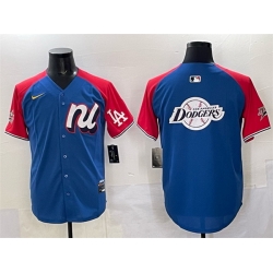 Men National League Los Angeles Dodgers Team Big Logo Blue Red Alternate 2025 All Star Edition Limited Stitched Baseball Jersey Men National League Los Angeles Dodgers Team Big Logo Blue Red Alternate 2025 All Star Edition Limited Stitched Baseball Jersey