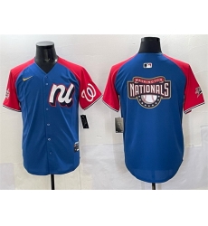 Men National League Washington Nationals Team Big Logo Blue Red Alternate 2025 All Star Edition Limited Stitched Baseball Jersey Men National League Washington Nationals Team Big Logo Blue Red Alternate 2025 All Star Edition Limited Stitched Baseball Jersey