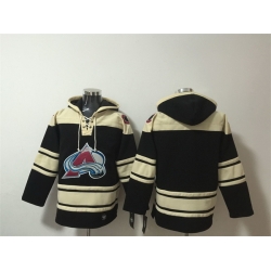 Men Colorado Avalanche Blank Black All Stitched Sweatshirt Hoodie