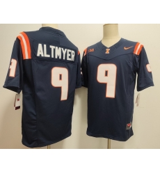 Men Illinois Fighting Nike Luke Altmyer #9 Navy Illini Football Game Jersey Men Illinois Fighting Nike Luke Altmyer #9 Navy Illini Football Game Jersey