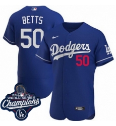 Men Los Angeles Dodgers 50 Mookie Betts Cool Base 2025 World Champions Stitched Baseball Jersey Blue Men Los Angeles Dodgers 50 Mookie Betts Cool Base 2025 World Champions Stitched Baseball Jersey Blue