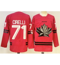 Men Canada Hockey 71 Anthony Cirelli Red Stitched Jersey