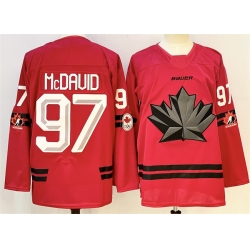 Men Canada Hockey 97 Connor McDavid Red Stitched Jersey