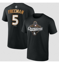 Men Los Angeles Dodgers 5 Freddie Freeman Black 2025 World Series Champions Name 26 Number T Shirt Men Los Angeles Dodgers 5 Freddie Freeman Black 2025 World Series Champions Name 26 Number T Shirt