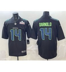 Men Seattle Seahawks 14 Sam Darnold Black 2025 Super Bowl LX Patch Carbon Fashion Vapor Untouchable Limited Stitched Football Jersey Men Seattle Seahawks 14 Sam Darnold Black 2025 Super Bowl LX Patch Carbon Fashion Vapor Untouchable Limited Stitched Football Jersey