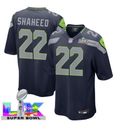 Men Women Youth Seattle Seahawks #22 Rashid Shaheed 2025 2026 Super Bowl LX F U S E Stitched NFL Jersey Blue