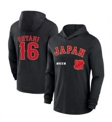 Men Japan Baseball  16 Shohei Ohtani Black 2026 World Baseball Classic Club Hoodie
