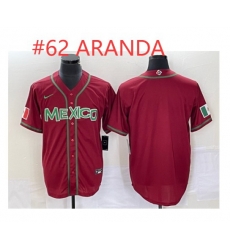 Mexico #62 Aranda Red baseball Jersey