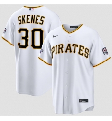 Men Pittsburgh Pirates  30 Paul Skenes White 2026 All Star Game   USA 250 Patch Stitched Baseball Jersey
