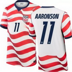 Men 11 Brenden Aaronson USMNT 2026 Home Stadium Replica Jersey 1