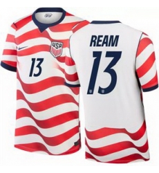 Men 13 Tim Ream USMNT 2026 Home Stadium Replica Jersey 1 Men 13 Tim Ream USMNT 2026 Home Stadium Replica Jersey 1