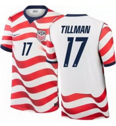 Men 17 Malik Tillman USMNT 2026 Home Stadium Replica Jersey 1