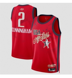 Men 2026 All Star  2 Cade Cunningham Red Stitched Basketball Jersey