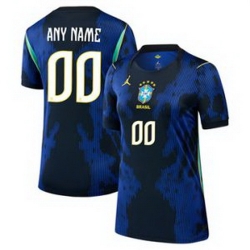 Women 00 Brazil National Team Custom 2026 Home Jersey 3