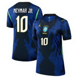 Women 10 Brazil National Team Neymar Jr 2026 Home Jersey 3