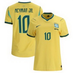 Women 10 Brazil National Team Neymar Jr 2026 Home Jersey 4