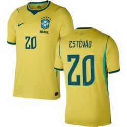 Women 20 Brazil National Team Estevao Willian 2026 Home Jersey 1