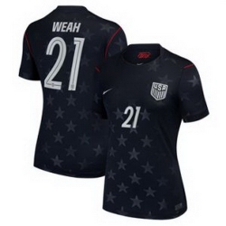 Women 21Timothy Weah USMNT 2026 Stadium Replica Jersey   3