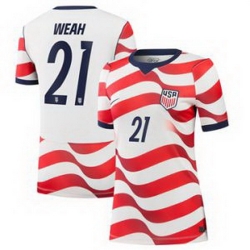 Women 21Timothy Weah USMNT 2026 Stadium Replica Jersey   4