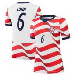Women 6 Diego Luna USMNT 2026 Home Stadium Replica Jersey 4