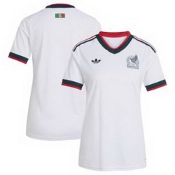Women Women 0 Mexico Blank 2026 Replica White Jersey 3