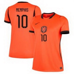 Women 10 Netherlands National Memphis Depay 2026 Away Stadium  3