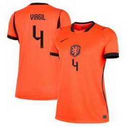 Women 4 Netherlands National Virgil van Dijk 2026 Away Stadium  3