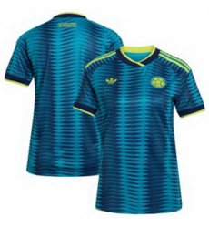 Women Colombia Blank 2026 Away Replica Turquoise Jersey 3 Women Colombia Blank 2026 Away Replica Turquoise Jersey 3