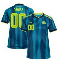 Women Colombia Custom 2026 Away Replica Turquoise Jersey 3 Women Colombia Custom 2026 Away Replica Turquoise Jersey 3