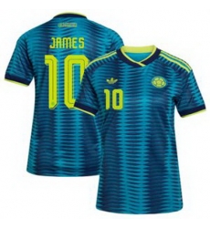 Women Colombia James Rodriguez 2026 Away Replica Turquoise Jersey 3 Women Colombia James Rodriguez 2026 Away Replica Turquoise Jersey 3