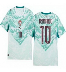 Youth 10 Portugal Replica Bernardo Silva Long Sleeve Away Jersey   1