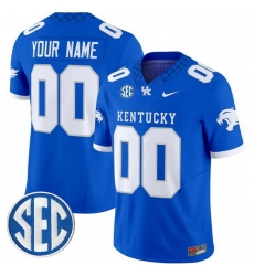 Custom Youth Kentucky Wildcats Royal Vapor Limited Stitched Jersey Custom Youth Kentucky Wildcats Royal Vapor Limited Stitched Jersey